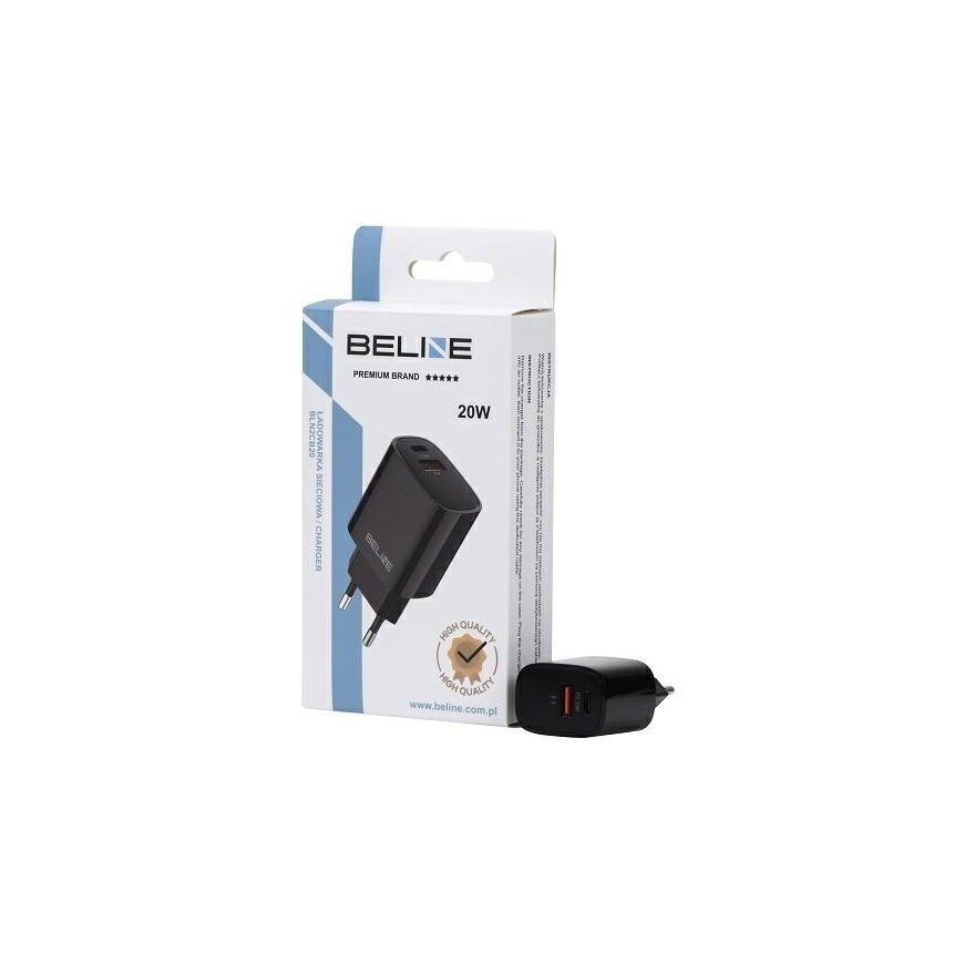 Beline Įkroviklis jungiama į tinklą 20W USB-C + USB-A juoda – 2
