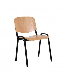 Visitor chair NOWY STYL ISO Black WOOD, plywood, wood color