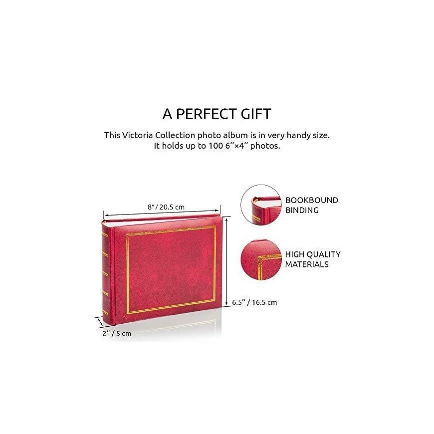 Victoria Collection Album B 10x15/100M Classic, red – 5