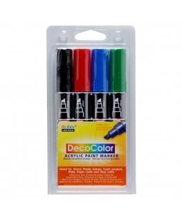 Marvy Uchida Acrylic markers "Marvy Decocolor Acrylic" 315-4A Primary. 4 pcs