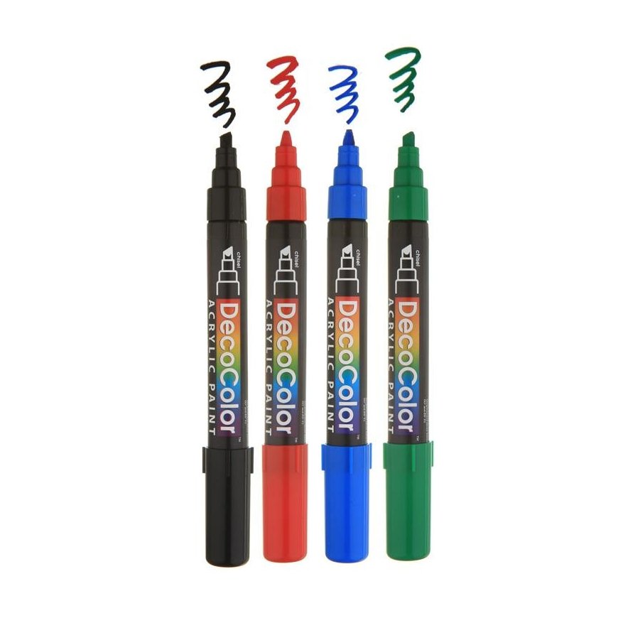 Marvy Uchida Akriliniai markeriai "Marvy Decocolor Acrylic" 315-4A Primary. 4 vnt – 2
