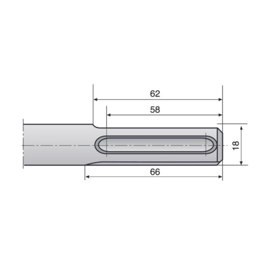 Hikoki Accessories Kaltas įžeminimo strypui HiKOKI SDS-Max 13x260mm – 2