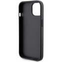 Karl Lagerfeld Saffiano Grip stovo metalinis logotipo dėklas iPhone 15 juodas