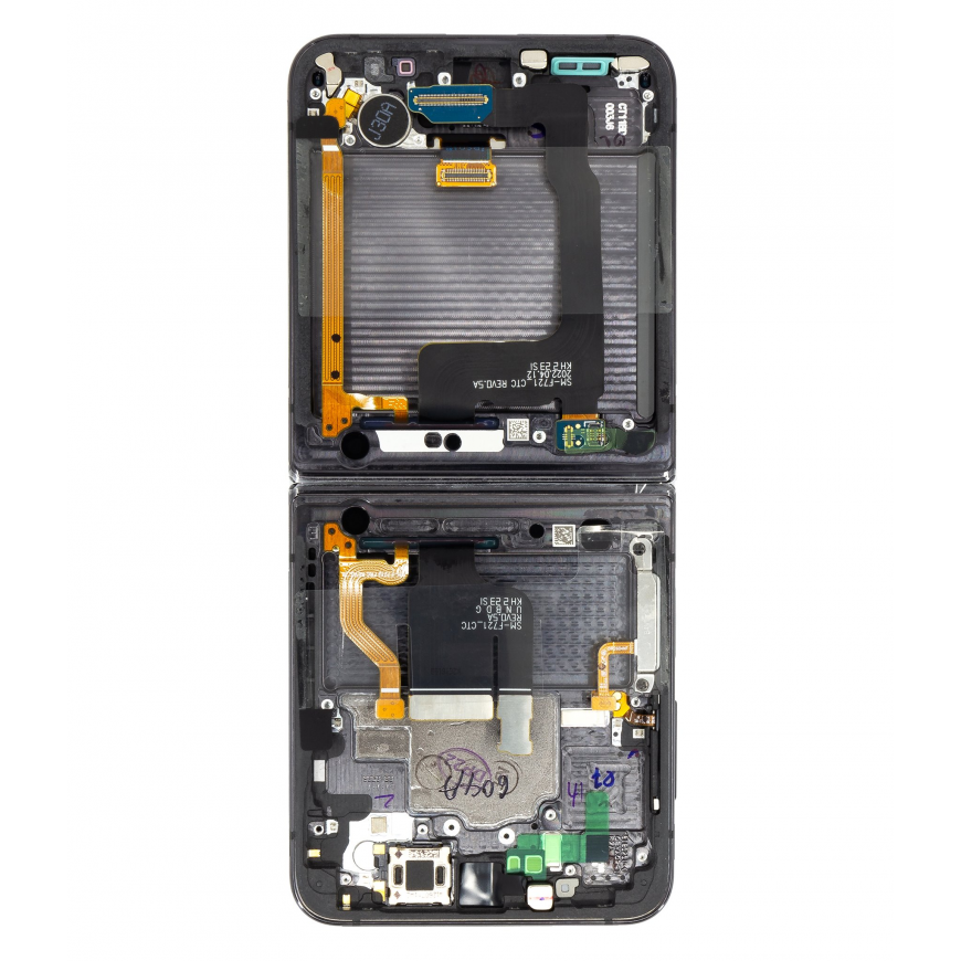 Case LCD screen + touch screen + front cover Samsung F721 Galaxy Z Flip 4 5G Graphite (replacement package)