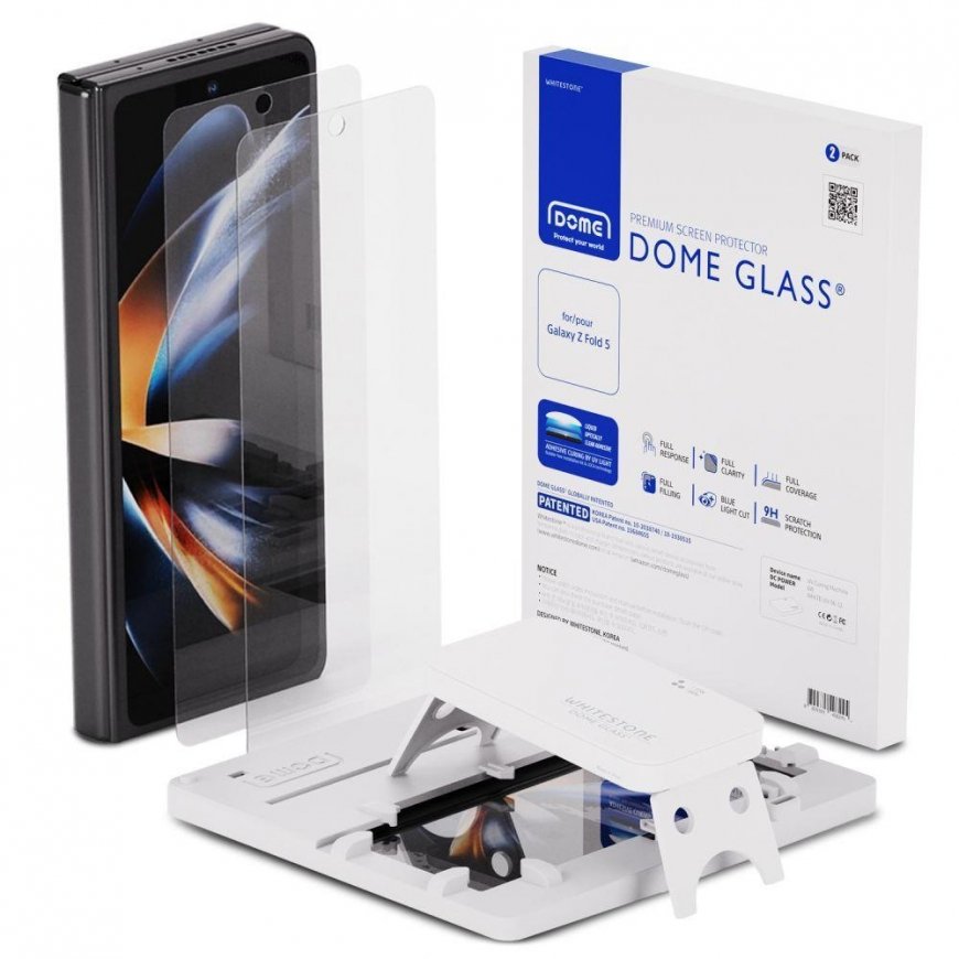 GRŪDINTAS STIKLAS Whitestone DOME GLASS 2 PAKETŲ GALAXY Z Fold 5 CLEAR