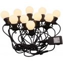 10x0.5W light bulb garland, 3000K, 5m
