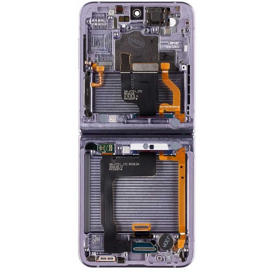 Case LCD screen + Touch + front cover Samsung F721 Galaxy Z Flip 4 5G Bora Purple (Service package) – 2