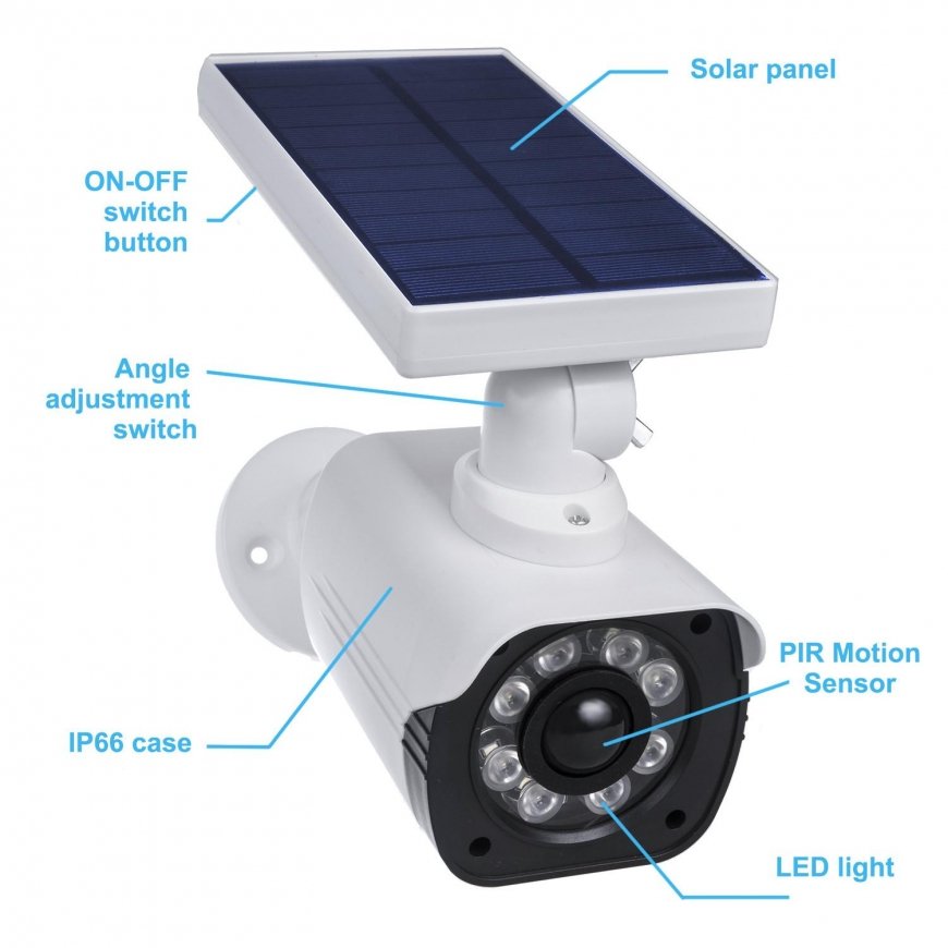 Centrumelektroniki div class"int_ce_html"Dummy Solar Camera Flashing LED Motion Sensor LED Light Free Sticker SOL1800S/div – 5