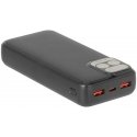 Powerbank RIVACASE 20000 mAh USB-C 20W + LCD juodas (1x I/O USB-C PD 18W / PD 20W, 2x USB-A QC 3.0 18W, LCD, juodas) Powerbank RIVACASE 20000 mAh USB-C 20W + LCD juodas (1x I/O USB-C PD 18W / PD 20W, 2x USB-A QC 3.0 18W, LCD, juodas)