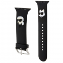 Karl Lagerfeld Dirželis KLAWLSLKCNK Apple Watch 42|44|45|49mm juoda|juodas strap 3D Rubber Karl&Choupette Heads Karl Lagerfeld Dirželis KLAWLSLKCNK Apple Watch 42|44|45|49mm juoda|juodas strap 3D Rubber Karl&Choupette Heads