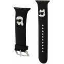 Karl Lagerfeld Strap KLAWLSLKCNK Apple Watch 42|44|45|49mm black|black strap 3D Rubber Karl&Choupette Heads Karl Lagerfeld Strap KLAWLSLKCNK Apple Watch 42|44|45|49mm black|black strap 3D Rubber Karl&Choupette Heads