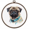 luca S Counted Cross Stitch Kit with Hoop Included Pug 13x15cm SBC230 luca S Counted Cross Stitch Kit with Hoop Included Pug 13x15cm SBC230