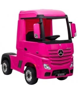 Lean Cars Baterija varomas automobilis Mercedes Actros Rožinė 4x4