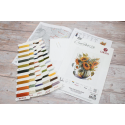 luca S Counted cross stitch kit "Vase with sunflowers" 24x27cm SB7025