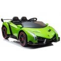 Lean Cars Double electric car for children Lamborghini Veneno, green