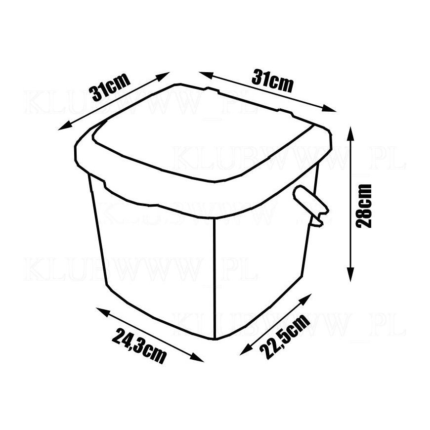 Branq Žvejo kibiras kėdutė 15,5 L (max apkrova 130kg)