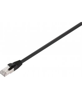 Fuj:tech CAT6A S/FTP -verkkokaapeli, 0.25 m, musta