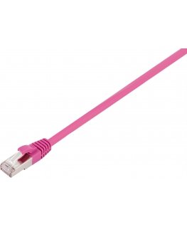Fuj:tech CAT6A S/FTP network cable, 0.25 m, pink