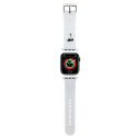 Karl Lagerfeld Dirželis KLAWLSLKNH Apple Watch 42|44|45|49mm balta|baltas dirželis 3D Guma Karl Head Karl Lagerfeld Dirželis KLAWLSLKNH Apple Watch 42|44|45|49mm balta|baltas dirželis 3D Guma Karl Head