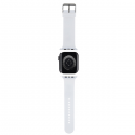 Karl Lagerfeld Dirželis KLAWLSLKNH Apple Watch 42|44|45|49mm balta|baltas dirželis 3D Guma Karl Head Karl Lagerfeld Dirželis KLAWLSLKNH Apple Watch 42|44|45|49mm balta|baltas dirželis 3D Guma Karl Head