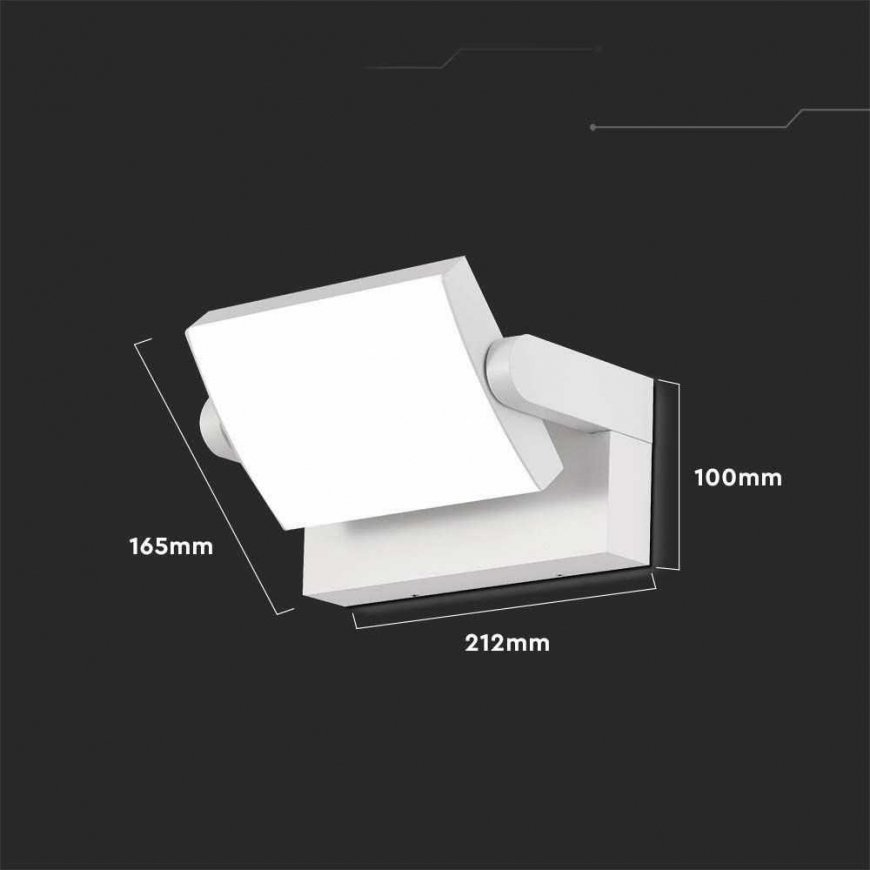 17W LED surface outdoor light, white, 3000K – 4