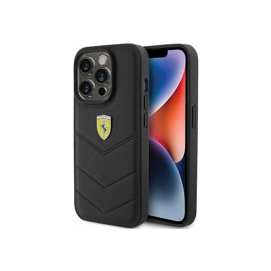 Ferrari Quilted Metal Logo Case for