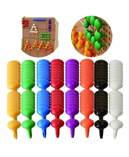 MASTERKIDZ Spalvoti Jumbo Pins for STEM Board 128 vnt - 8 spalvos