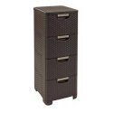 Curver Style dark brown bookcase with 4 drawers Curver Style dark brown bookcase with 4 drawers