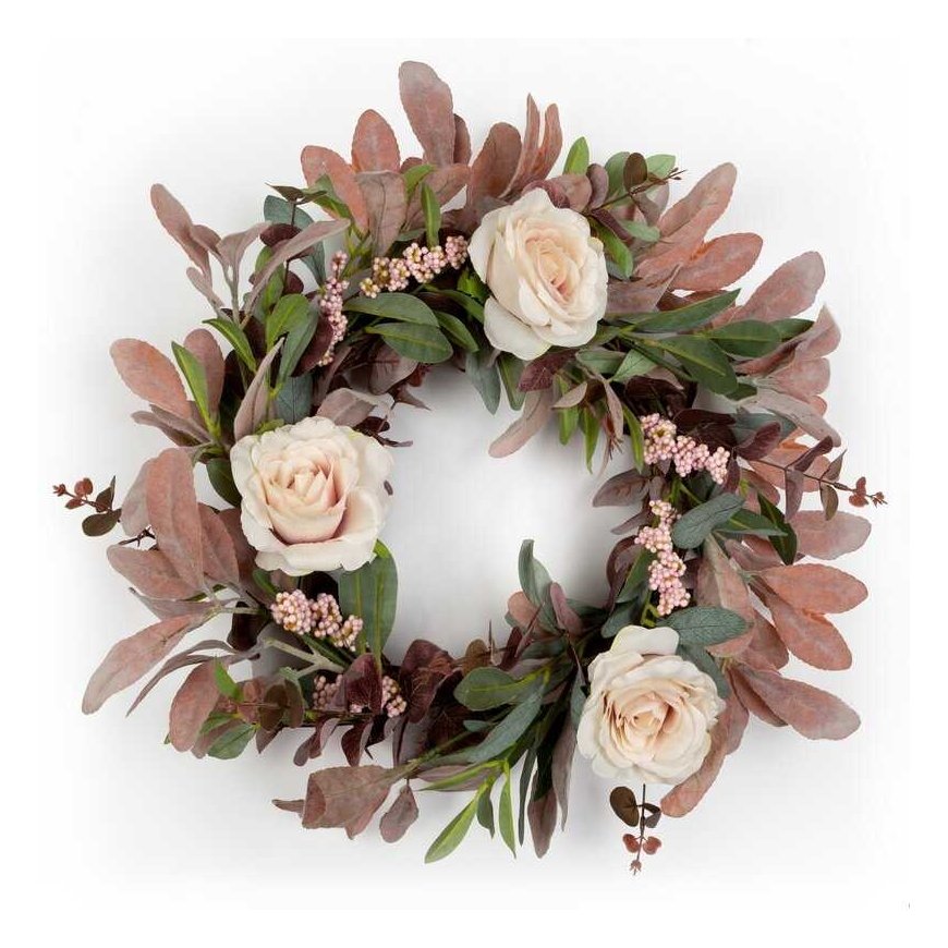 Eurofirany KW/WREATH/11 40CM GREEN+PINK