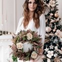 Eurofirany KW/WREATH/11 40CM ŽALIA+ROŽINĖ Eurofirany KW/WREATH/11 40CM ŽALIA+ROŽINĖ