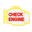 TelForceone Neon PLEXI LED CHECK ENGINE Yellow Red NNE21 Neolia TelForceone Neon PLEXI LED CHECK ENGINE Yellow Red NNE21 Neolia