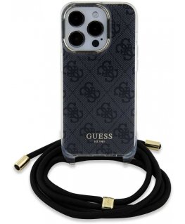 Case Guess IML 4G Printed Crossbody Case for iPhone 15 Pro Black