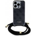 Case Guess IML 4G Printed Crossbody Case for iPhone 15 Pro Black
