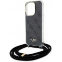 Case Guess IML 4G Printed Crossbody Case for iPhone 15 Pro Black