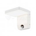 17W LED outdoor wall light, white, 4000K, IP65, with motion sensor