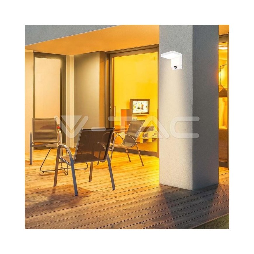 17W LED outdoor wall light, white, 4000K, IP65, with motion sensor – 2