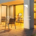 17W LED outdoor wall light, white, 4000K, IP65, with motion sensor