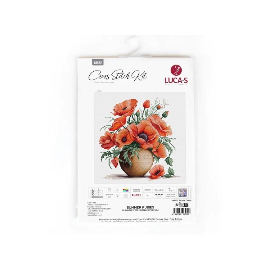 luca S Counted cross stitch kit "Summer Rubai" 30x30cm SB7022