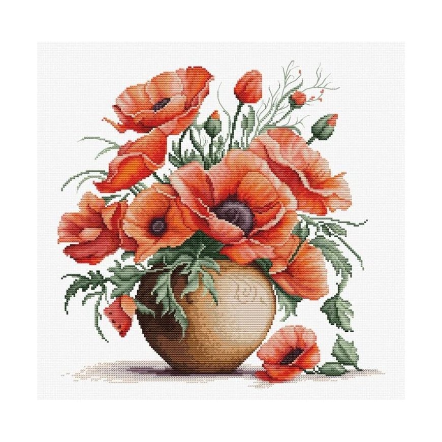 luca S Counted cross stitch kit "Summer Rubai" 30x30cm SB7022 – 2