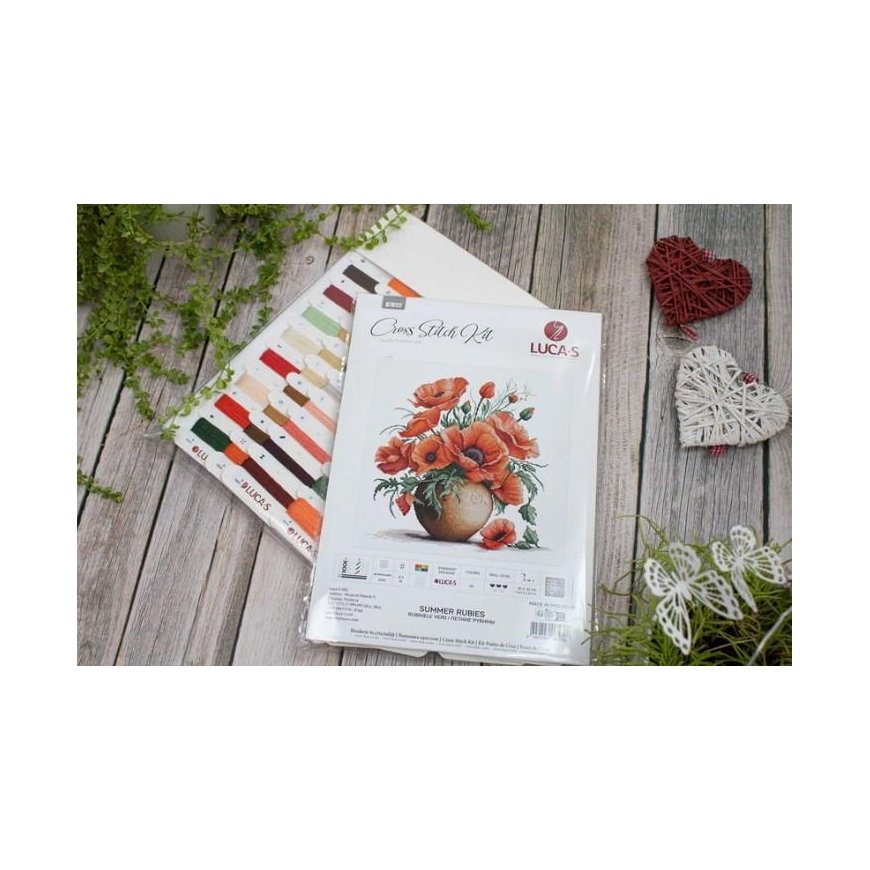luca S Counted cross stitch kit "Summer Rubai" 30x30cm SB7022 – 3