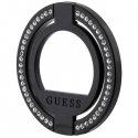 Dėklas Guess MagSafe Ring Stand Rhinestone su funkcija standu (Juodas) Dėklas Guess MagSafe Ring Stand Rhinestone su funkcija standu (Juodas)