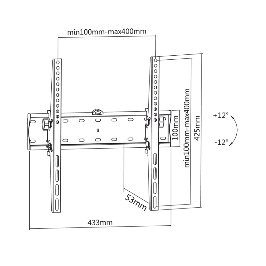 Cabletech UCH0193 Bracket LED/LCD/Plasma TV 32-55", up to 40kg – 3