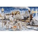 luca S Counted Cross Stitch Kit "Santa's Express White" 54x35cm SBU5038 luca S Counted Cross Stitch Kit "Santa's Express White" 54x35cm SBU5038