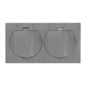 Orno Double hermetic electrical outlet, IP55 stainless steel, with windproof mounting box