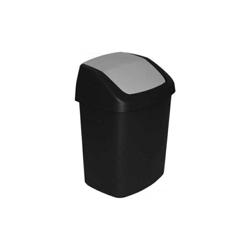 Curver / Keter CURVER KOSZ NA ŚMIECI 15L /Juodas/ Sidabrinė