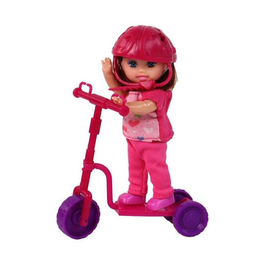 Lean Cars Lucy Doll Set Purple Scooter Skateboard Helmets – 2