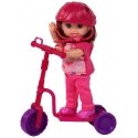 Lean Cars Lucy Doll Set Purple Scooter Skateboard Helmets