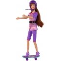 Lean Cars Lucy Doll Set Purple Scooter Skateboard Helmets