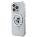 Karl Lagerfeld Karlo Lagerfeldo skambutis „Karl and Choupette MagSafe“ dėklas, skirtas „iPhone 15 Pro Max Baltas“