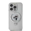 Karl Lagerfeld Karlo Lagerfeldo skambutis „Karl and Choupette MagSafe“ dėklas, skirtas „iPhone 15 Pro Max Baltas“